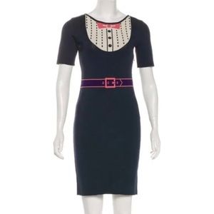 Z Spoke by Zac Posen Knit Printed Tuxedo Bodycon Dress